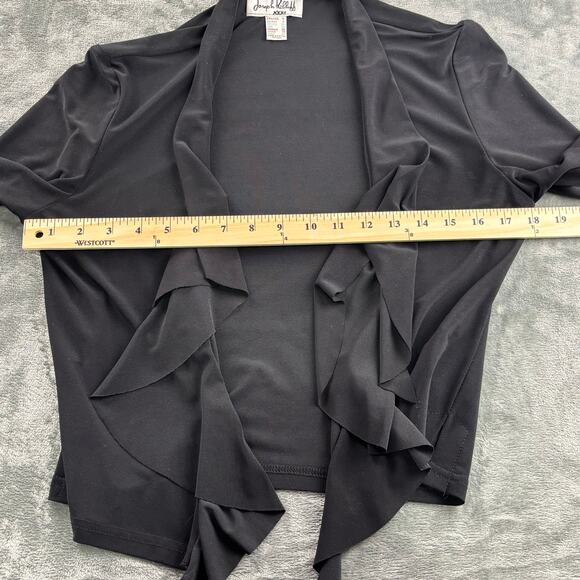 Joseph Ribkoff Jacket Women 6 Open Front Waterfall Cardigan Formal Midi Black - Picture 9 of 13